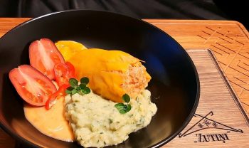 pildīta paprika ar speltas grūbām