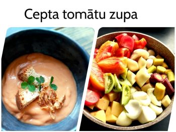 Krāsnī cepta tomātu zupa